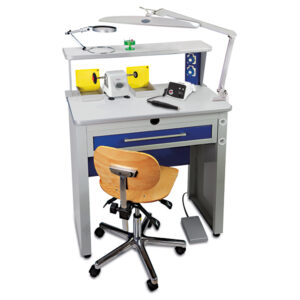 Mestra Mesa de trabajo equipada (silla, pulidora, lámpara LED y micromotor)